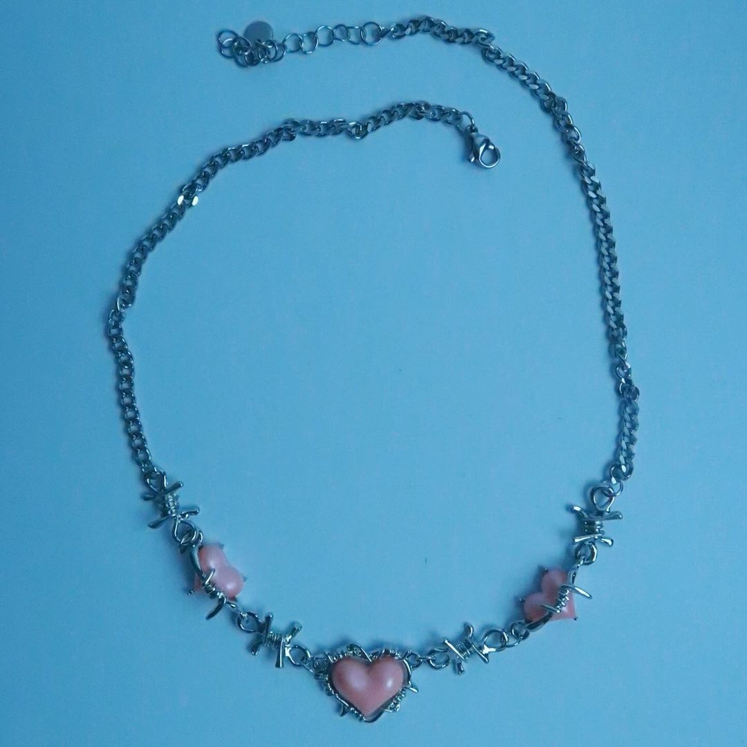 LOSTINCRUSH Bounded Pink Crush Necklace