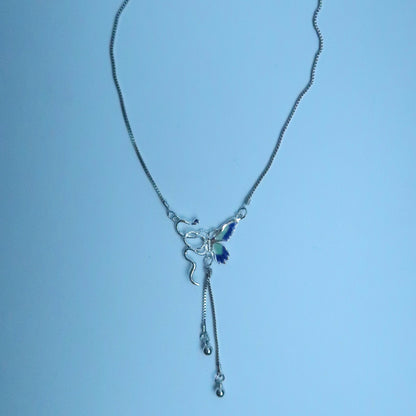LOSTINCRUSH Snake Butterfly Necklace