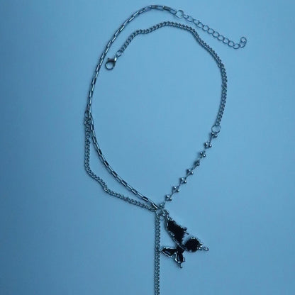LOSTINCRUSH Midnight Flutter Necklace