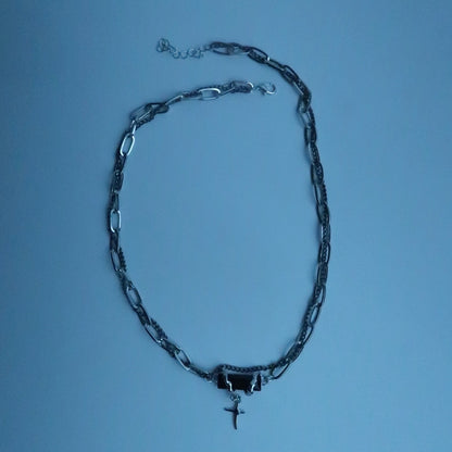 LOSTINCRUSH Black Stone Necklace