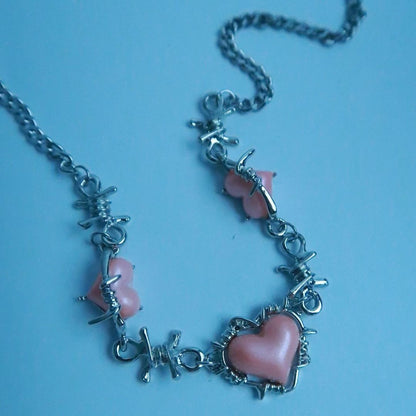 LOSTINCRUSH Bounded Pink Crush Necklace