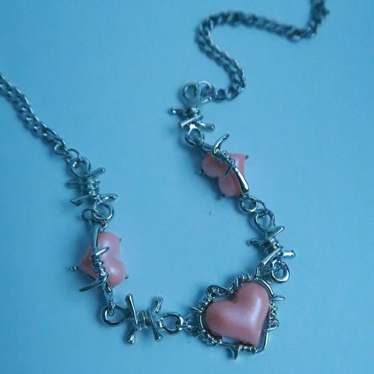 LOSTINCRUSH Bounded Pink Crush Necklace